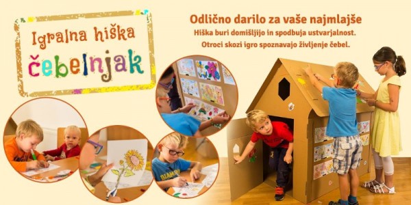Sestavljiva kartonska hiša za otroke