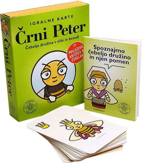 Črni Peter igralne karte z motivi čebelic