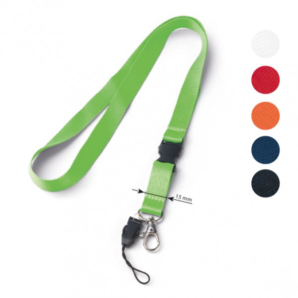 Ovratni trak s karabinom in zanko za mobitel 15mm